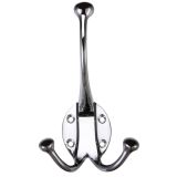 Double Hat & Coat Hook, Polished Chrome -