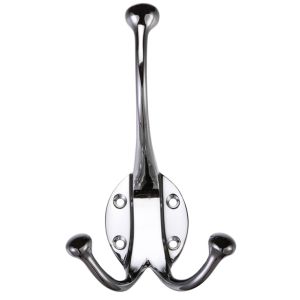 Double Hat & Coat Hook, Polished Chrome –