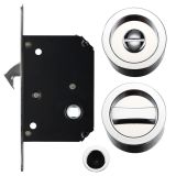 Sliding Door Lock Set (Suitable for 35-45mm thick doors), Polished Chrome