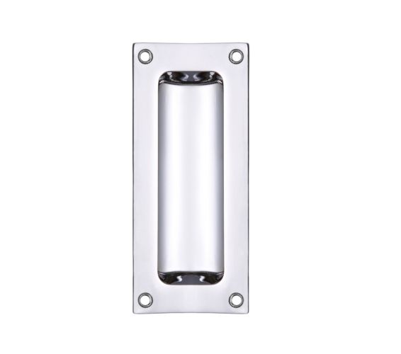 Rectangular Flush Pull – 102mm x 45mm – Polished Chrome