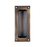 Rectangular Flush Pull, Florentine Bronze