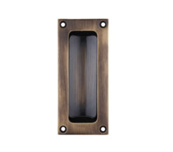 Rectangular Flush Pull, Florentine Bronze