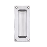 Rectangular Flush Pull, Satin Chrome