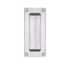 Rectangular Flush Pull, Satin Chrome