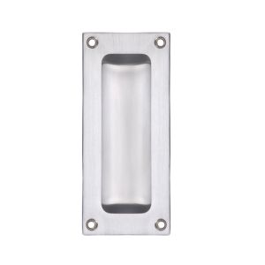 Rectangular Flush Pull, Satin Chrome