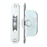 1 3/4" Wheel Sash Window Brass Ball Bearing Axle Pulley (Radius Forend), Polished Chrome