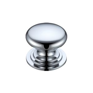 Victorian Cupboard Knob, Polished Chrome