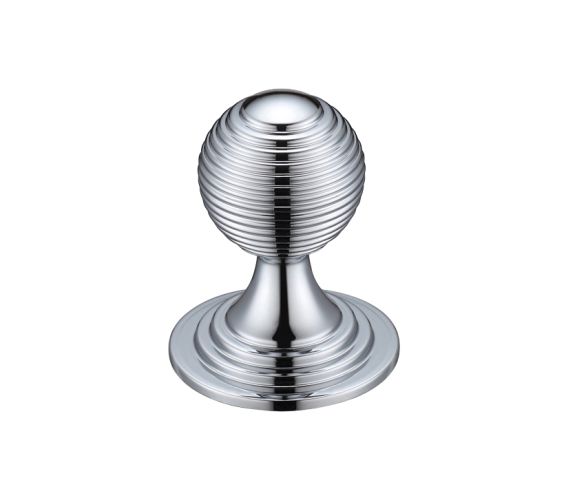 Queen Anne Ringed Cupboard Knob (25mm, 32mm OR 38mm), Polished Chrome