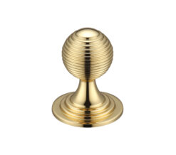 Queen Anne Ringed Cupboard Knob (25mm, 32mm OR 38mm), Polished Brass