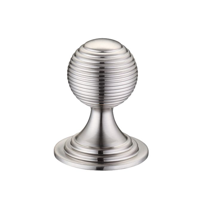 Queen Anne Ringed Cupboard Knob (25mm, 32mm OR 38mm), Satin Nickel