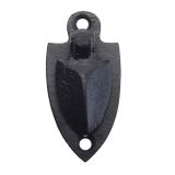 Shield Escutcheon With Cover - 30mm x 64mm - Black Antique