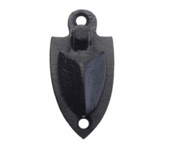 Shield Escutcheon With Cover - 30mm x 64mm - Black Antique