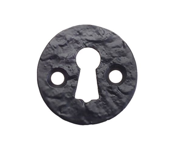 Round Escutcheon, Black Antique