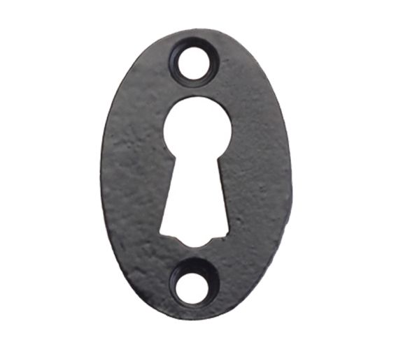 Oval Escutcheon, Black Antique