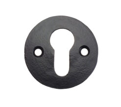 Round Euro Profile Escutcheon, Black Antique
