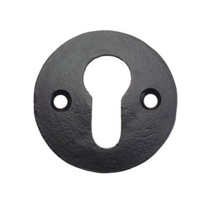 Round Euro Profile Escutcheon, Black Antique
