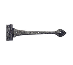 T Door Hinge (12", 15" OR 18"), Black Antique  (sold in pairs)