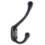 Hat & Coat Hook (35mm x 55mm), Black Antique