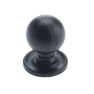 Round Cupboard Knob (36.5mm), Black Antique