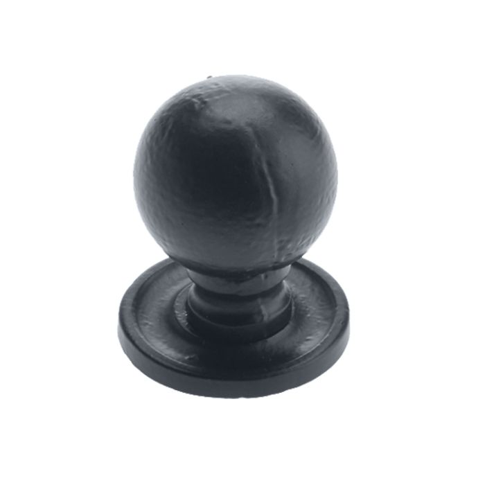 Round Cupboard Knob (36.5mm), Black Antique