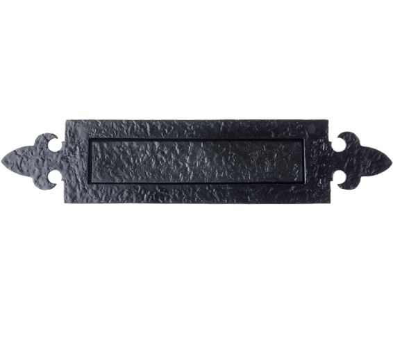 Fleur De Lys Letter Plate (247mm x 80mm), Black Antique