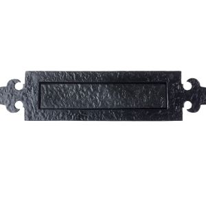 Fleur De Lys Letter Plate (247mm x 80mm), Black Antique