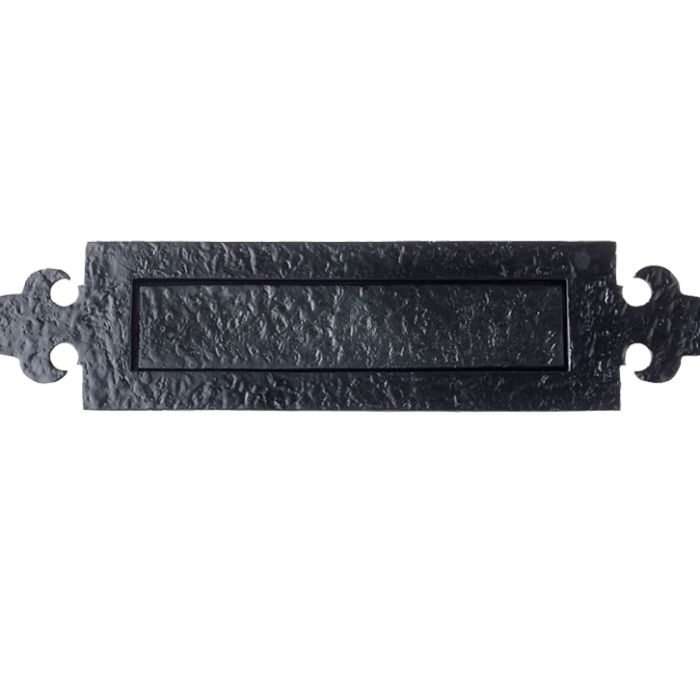 Fleur De Lys Letter Plate (247mm x 80mm), Black Antique