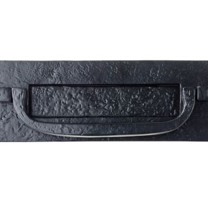 Postal Knocker Letter Plate (305mm x 107mm), Black Antique