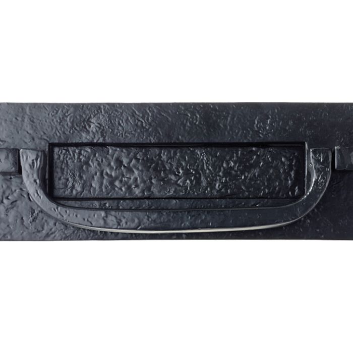 Postal Knocker Letter Plate (305mm x 107mm), Black Antique