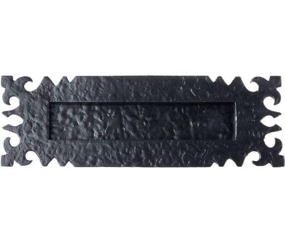 Postal Knocker Letter Plate (305mm x 107mm), Black Antique