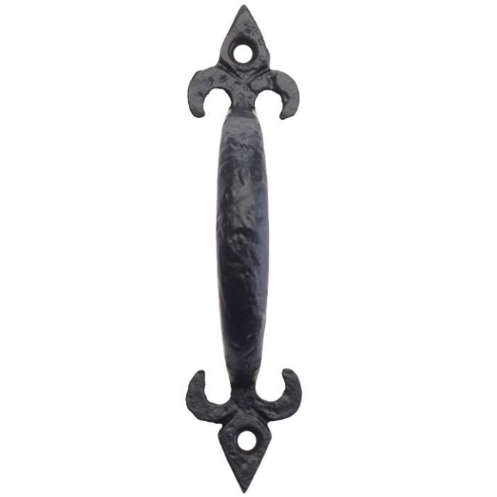 Fleur De Lys Pull Handle (127mm OR 152mm), Black Antique