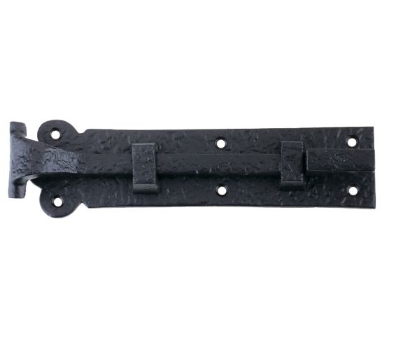 Cranked Plain Door Bolt (8″), Black Antique