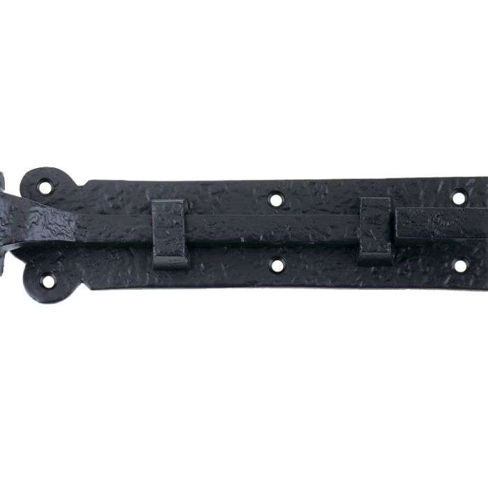 Cranked Plain Door Bolt (8″), Black Antique