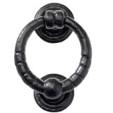 Ring Knocker (127mm Diameter), Black Antique