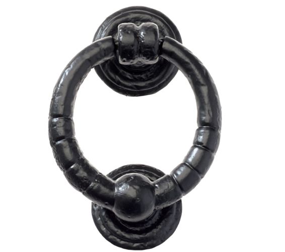 Ring Knocker (127mm Diameter), Black Antique