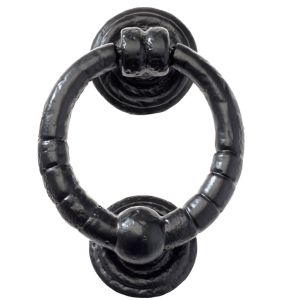 Ring Knocker (127mm Diameter), Black Antique