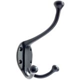 Zoo Hardware Double Hat & Coat Hook - 145mm - Black Antique