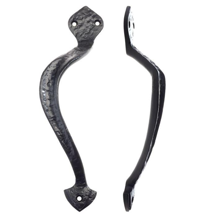 Off-Centre Pull Handle (Left OR Right Handed), Black Antique