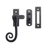 Curly Tail Casement Fastener, Black Antique