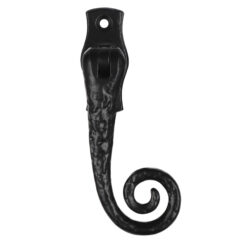 Monkey Tail Lockable Casement Fastener, Black Antique