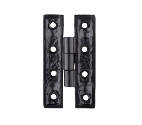 H Cabinet Door Hinge, Black Antique
