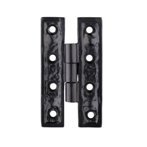 H Cabinet Door Hinge, Black Antique