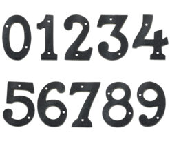 0-9 Numerals (102mm), Black Antique