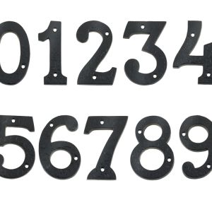 0-9 Numerals (102mm), Black Antique