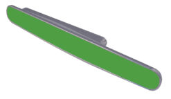 Jedo Collection Chameleon 1 Cabinet Pull Handles (96mm C/C), Bright Green