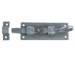 Handforged Straight Barrel Bolt (100mm), Pewter