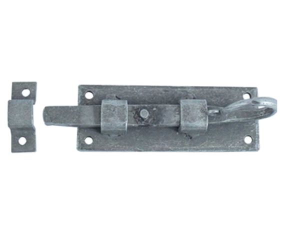 Handforged Straight Barrel Bolt (100mm), Pewter