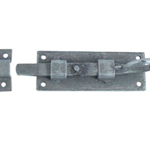 Handforged Straight Barrel Bolt (100mm), Pewter