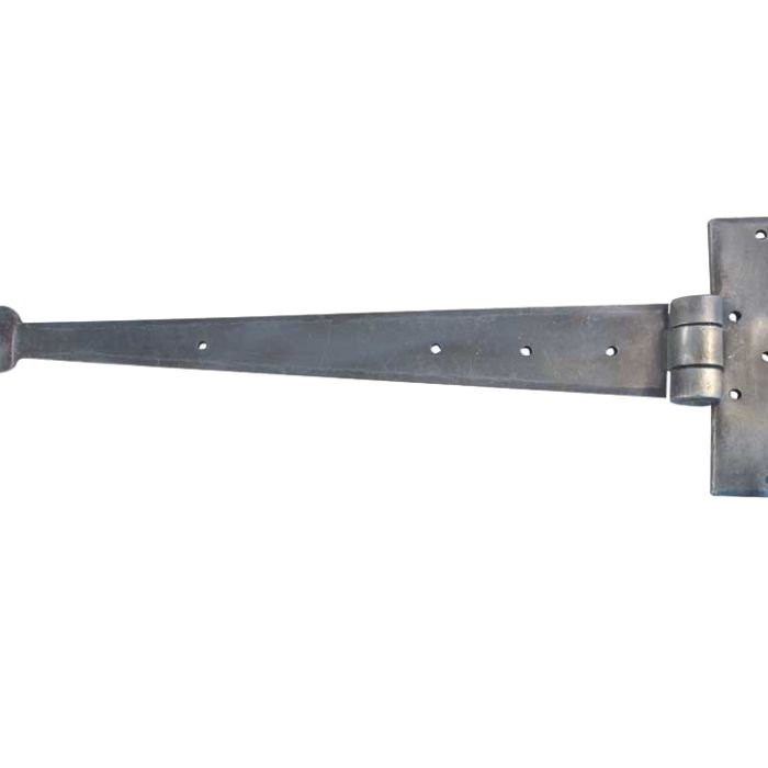 Handforged Penny End Working Hinges (305mm OR 375mm) Pewter (sold in pairs)