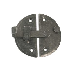Handforged Cabinet Latch (72mm Diameter), Pewter